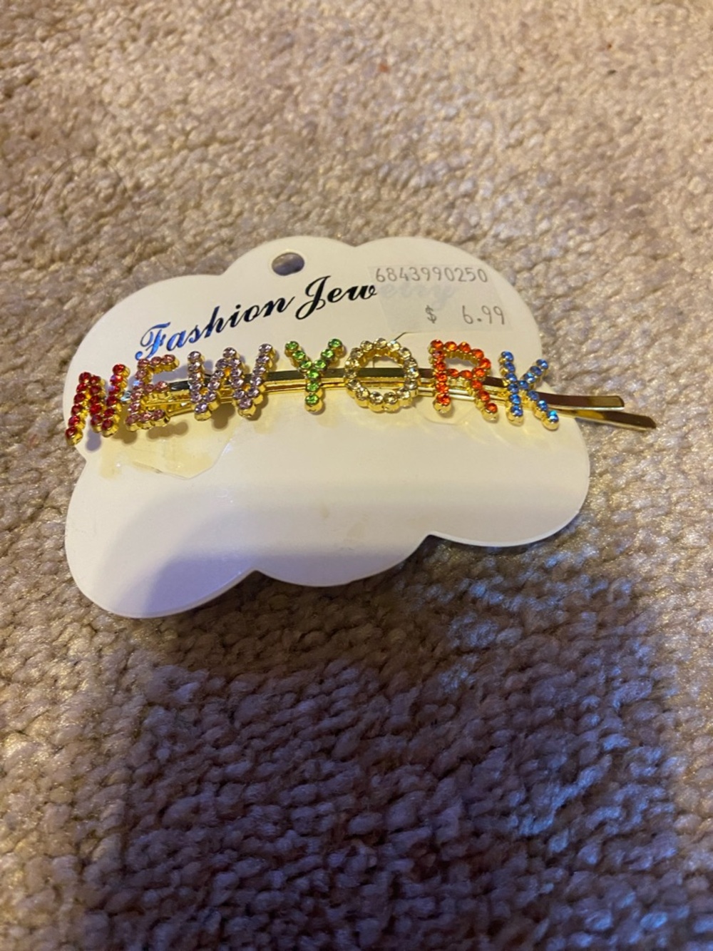 NEW YORK Multicolor Crystal Hair Pin -